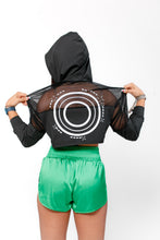 Load image into Gallery viewer, NKD Noir - Crop Sheer Sweatshirt
